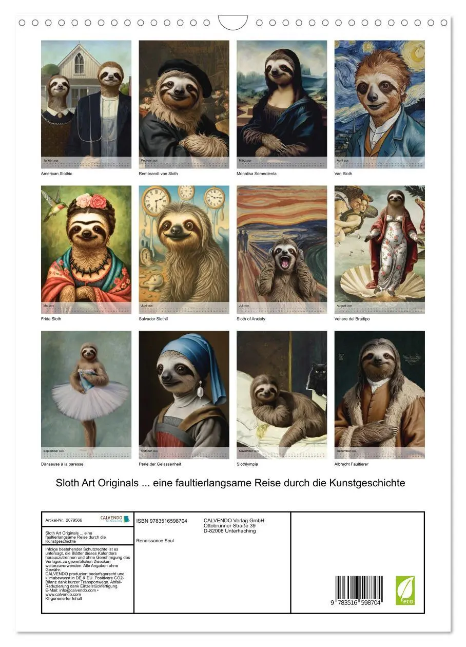 Bild: 9783516598704 | Sloth Art Originals ... eine faultierlangsame Reise durch die...