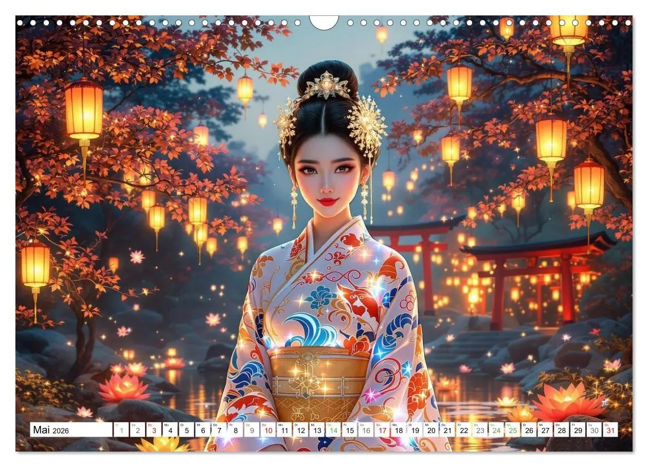 Bild: 9783516668704 | Fantasie Asia-Girls (Wandkalender 2026 DIN A3 quer), CALVENDO...