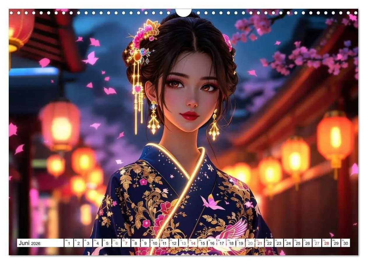 Bild: 9783516668704 | Fantasie Asia-Girls (Wandkalender 2026 DIN A3 quer), CALVENDO...