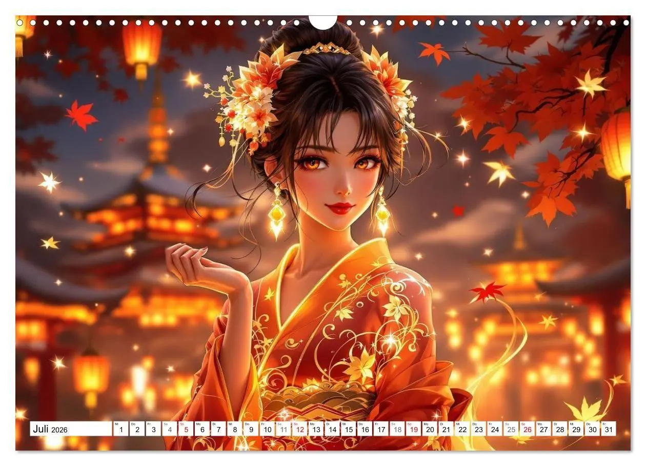Bild: 9783516668704 | Fantasie Asia-Girls (Wandkalender 2026 DIN A3 quer), CALVENDO...