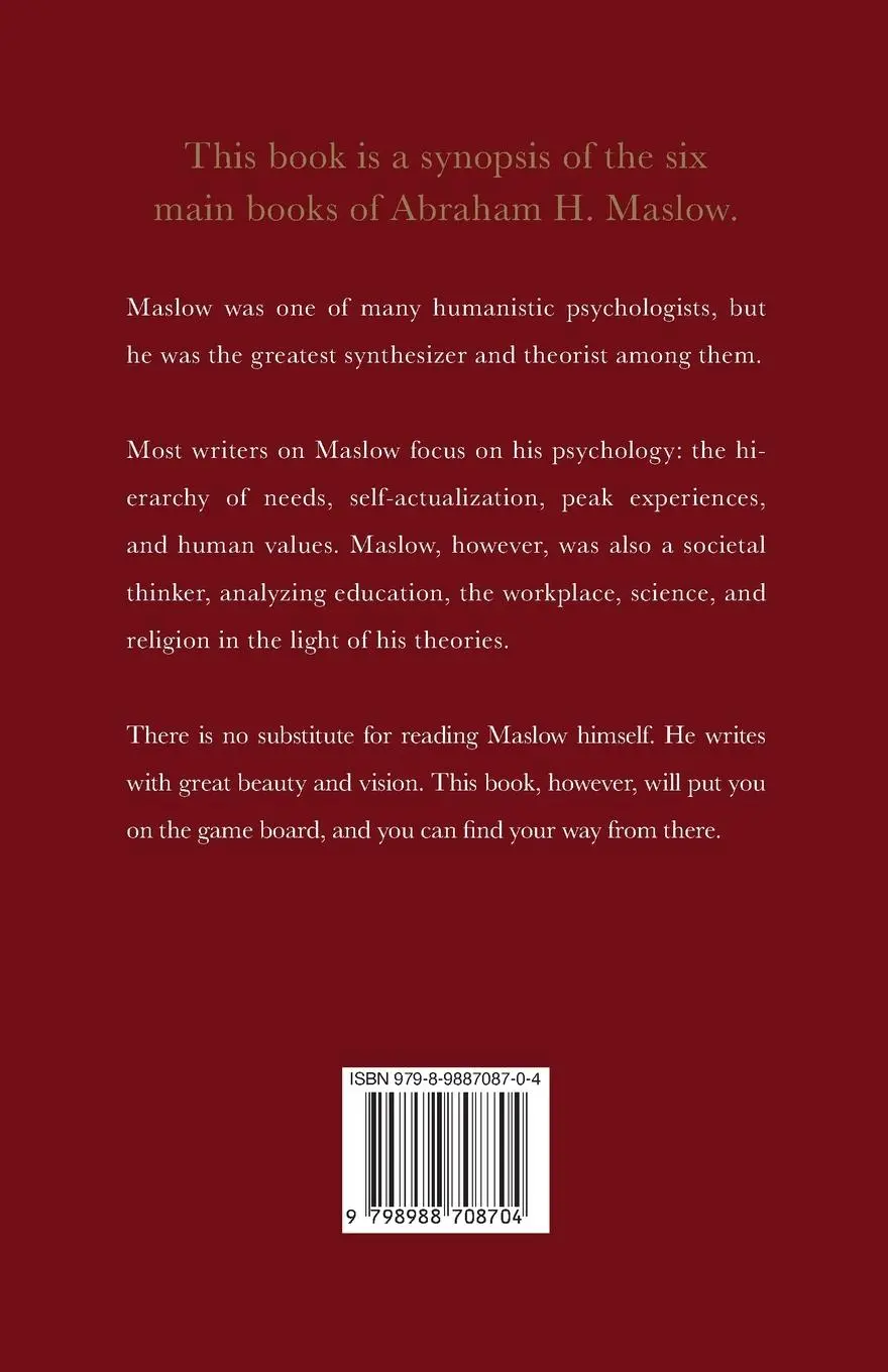 Rückseite: 9798988708704 | Abraham H. Maslow | Russael Joannes | Taschenbuch | Englisch | 2023