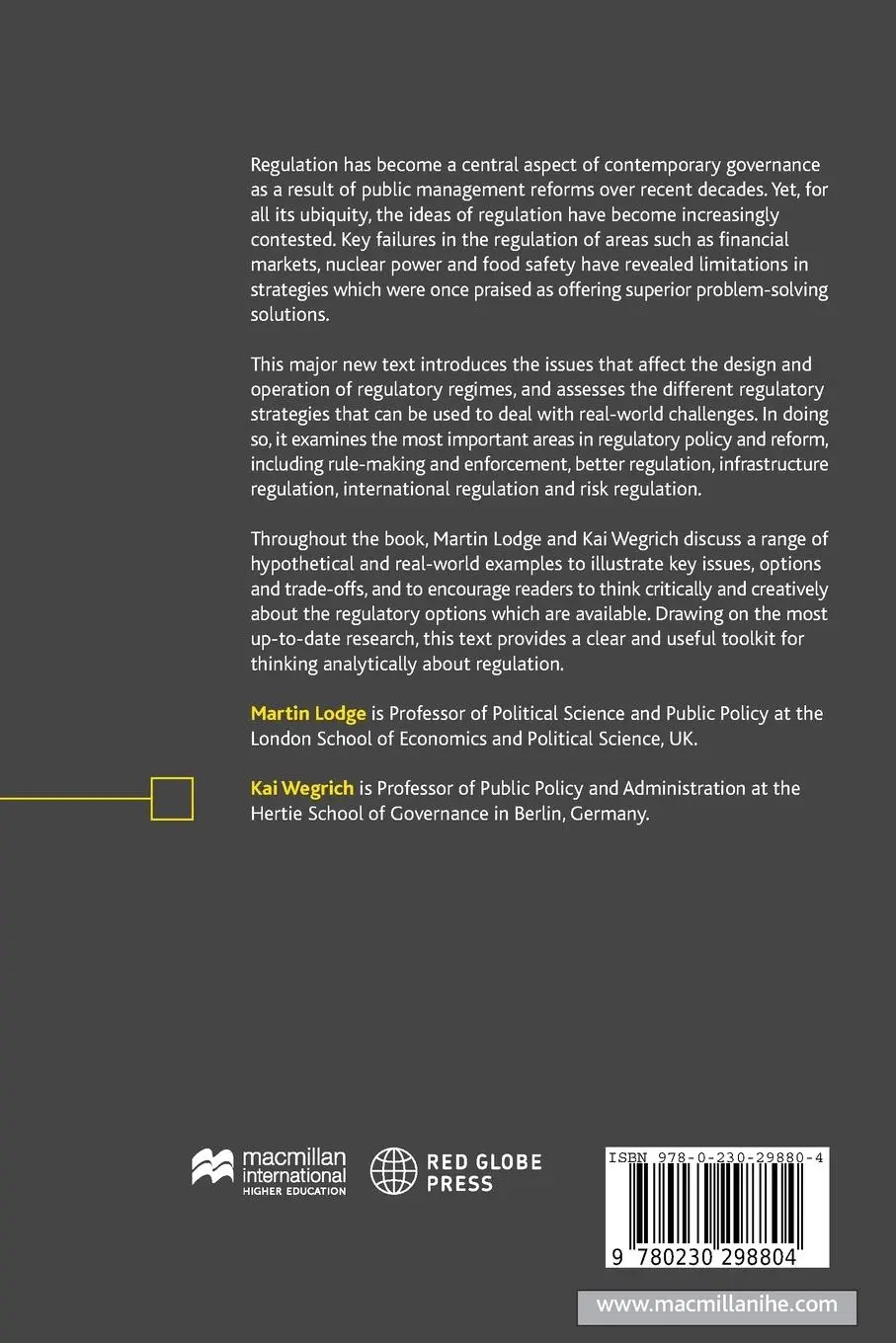 Rückseite: 9780230298804 | Managing Regulation | Regulatory Analysis, Politics and Policy | Buch