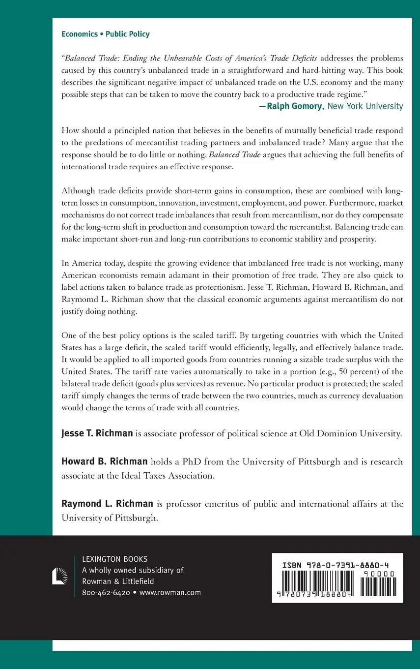 Rückseite: 9780739188804 | Balanced Trade | Jesse Richman (u. a.) | Buch | Englisch | 2014