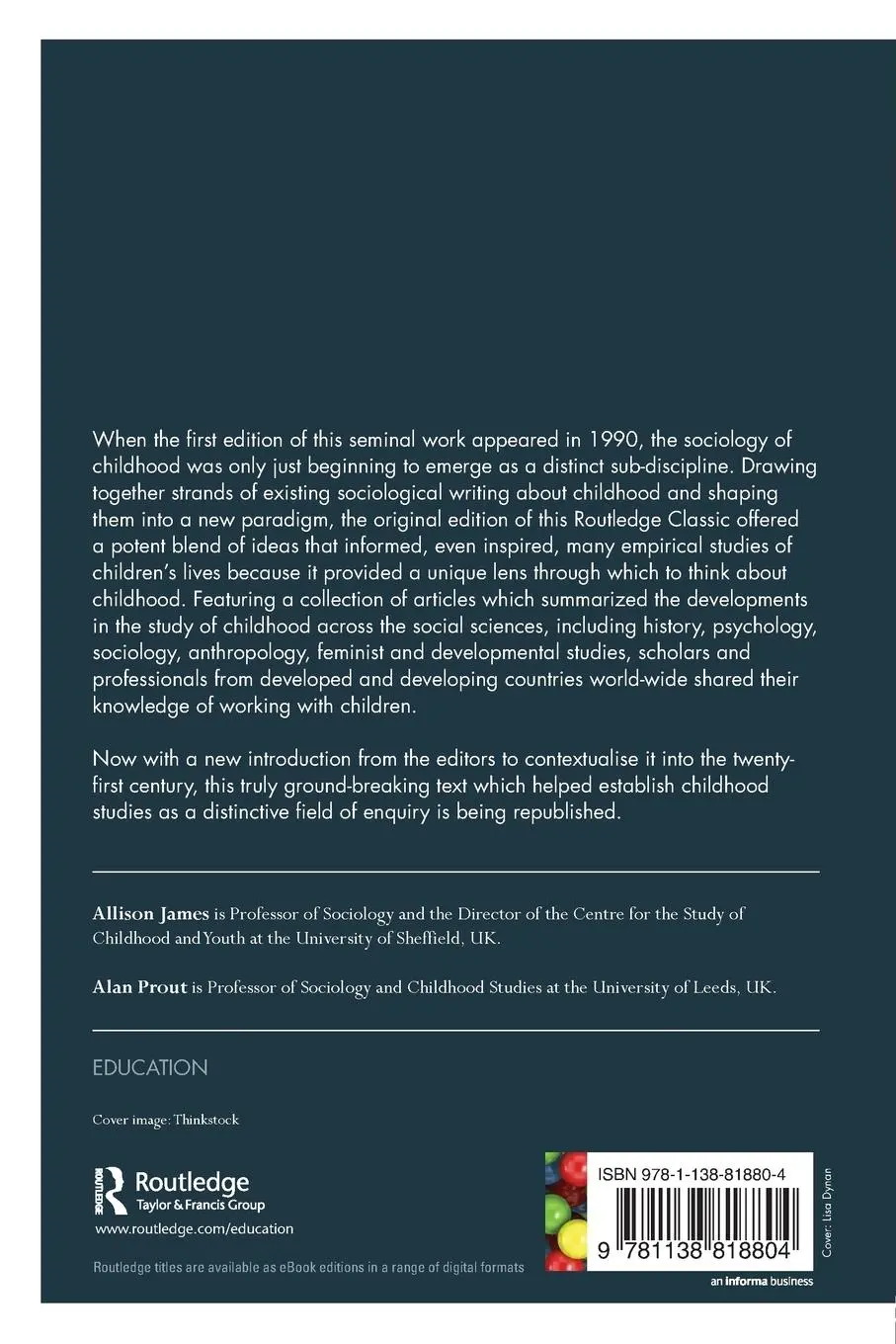 Rückseite: 9781138818804 | Constructing and Reconstructing Childhood | Allison James (u. a.)