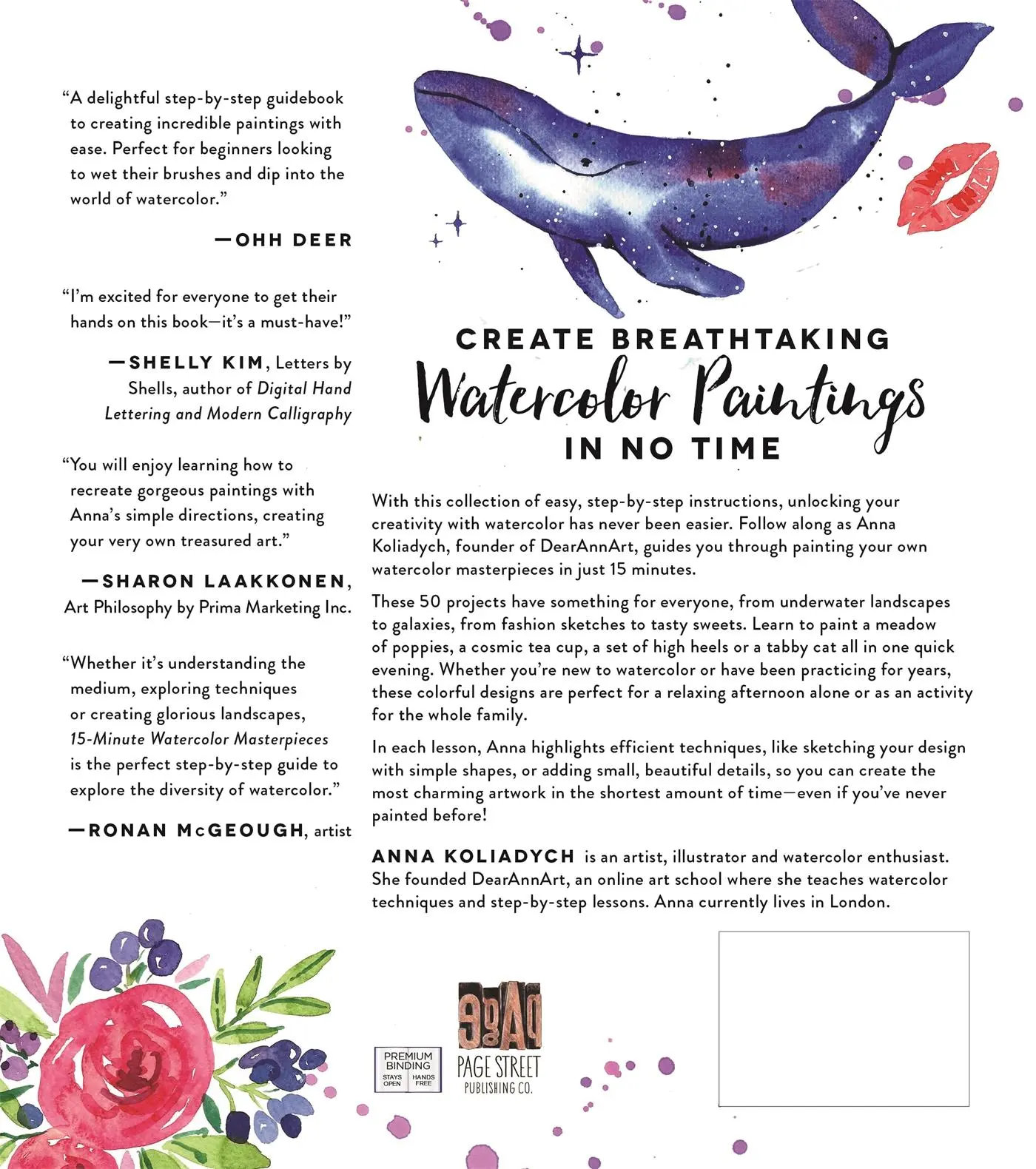 Rückseite: 9781624148804 | 15-Minute Watercolor Masterpieces | Anna Koliadych | Taschenbuch