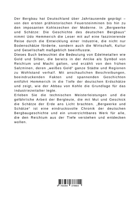 Bild: 9783384378804 | Bergwerke und Schätze: Die Geschichte des deutschen Bergbaus | Buch