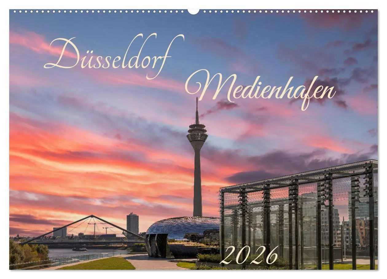 Cover: 9783457568804 | Düsseldorf Medienhafen (Wandkalender 2026 DIN A2 quer), CALVENDO...