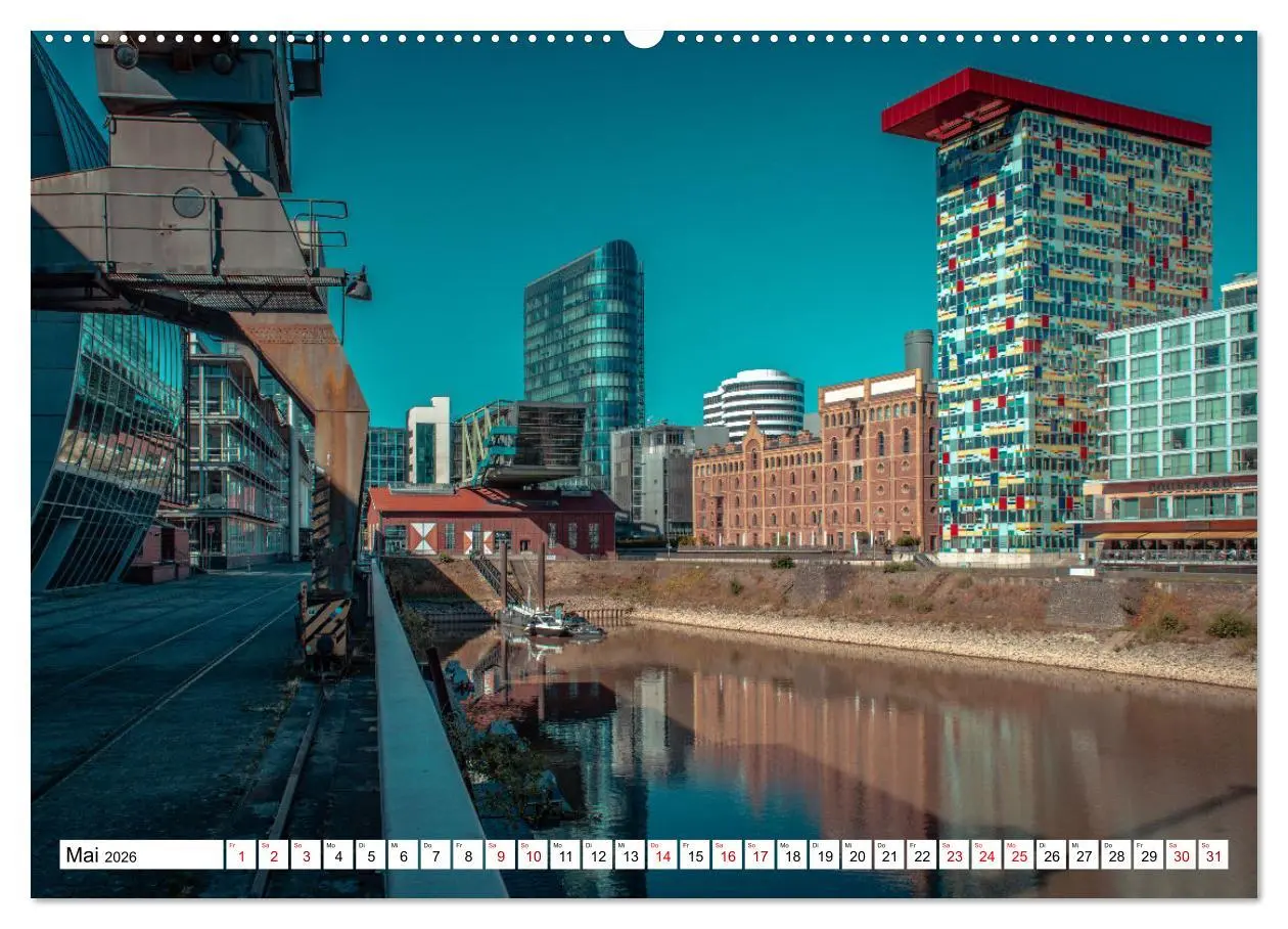 Bild: 9783457568804 | Düsseldorf Medienhafen (Wandkalender 2026 DIN A2 quer), CALVENDO...