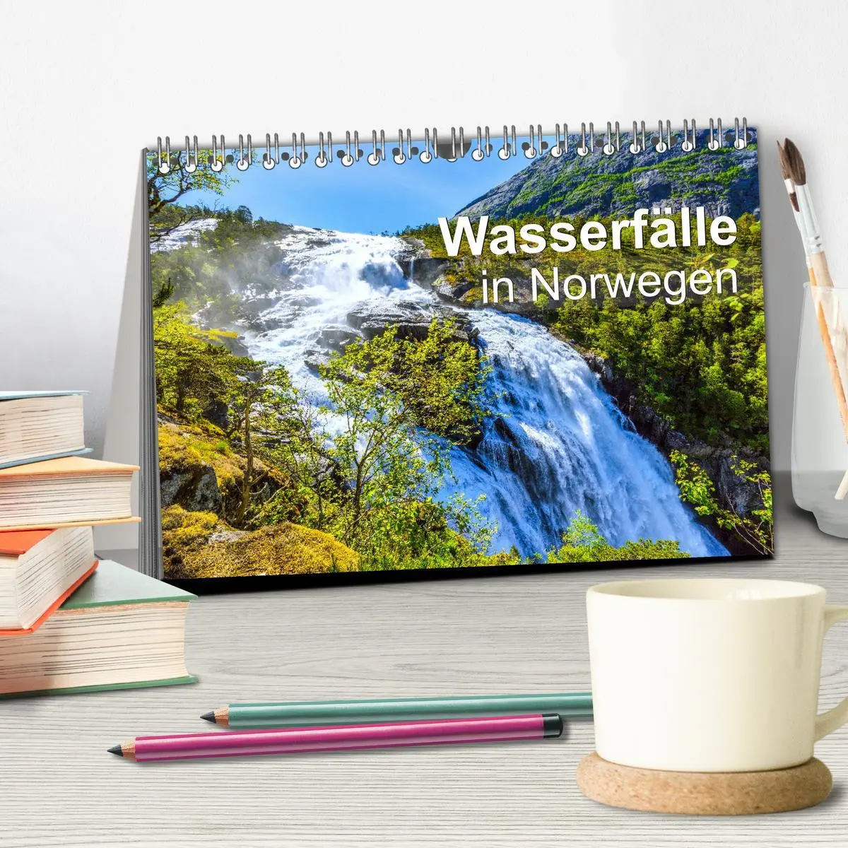 Bild: 9783457708804 | Wasserfälle in Norwegen (Tischkalender 2026 DIN A5 quer), CALVENDO...