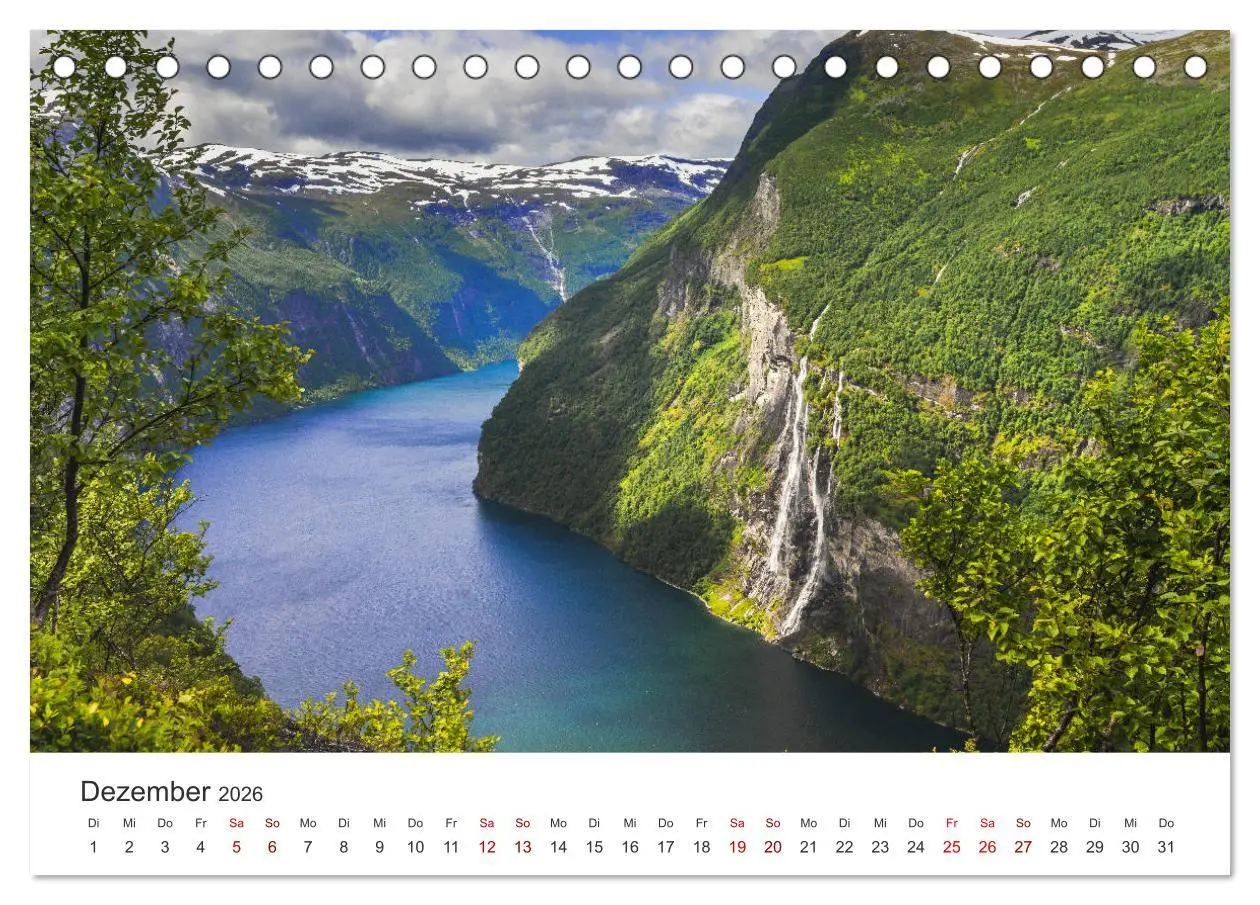 Bild: 9783457708804 | Wasserfälle in Norwegen (Tischkalender 2026 DIN A5 quer), CALVENDO...