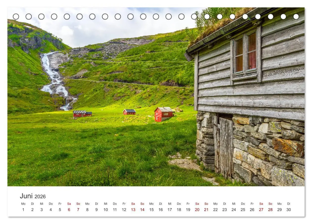 Bild: 9783457708804 | Wasserfälle in Norwegen (Tischkalender 2026 DIN A5 quer), CALVENDO...