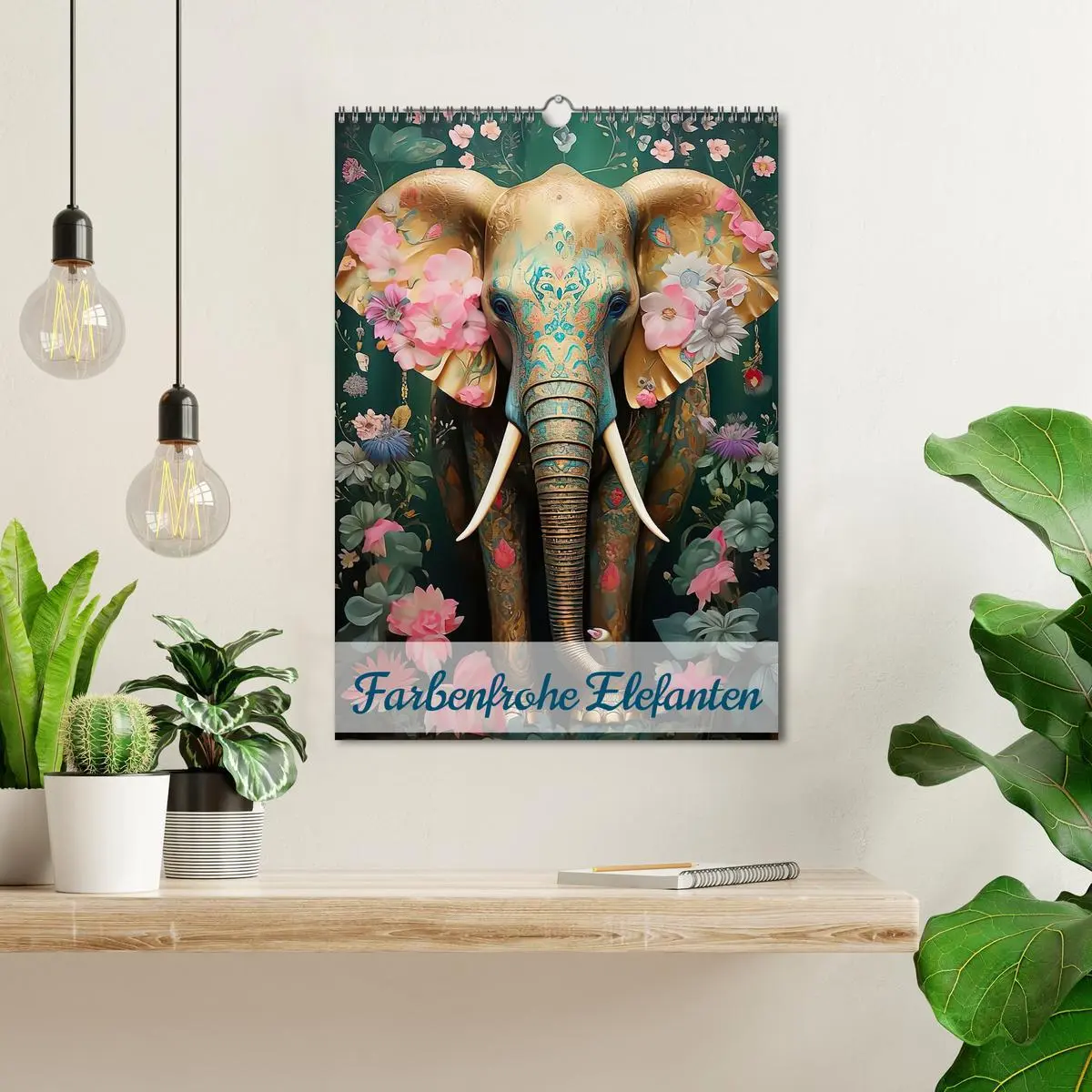 Bild: 9783516278804 | Farbenfrohe Elefanten (Wandkalender 2026 DIN A3 hoch), CALVENDO...