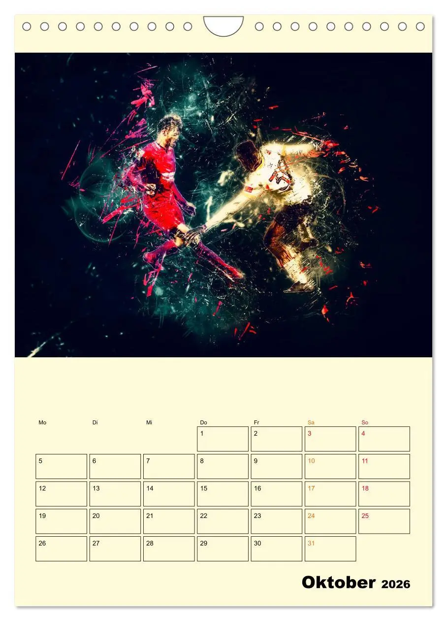 Bild: 9783516348804 | Fußball - Feuer (Wandkalender 2026 DIN A4 hoch), CALVENDO...