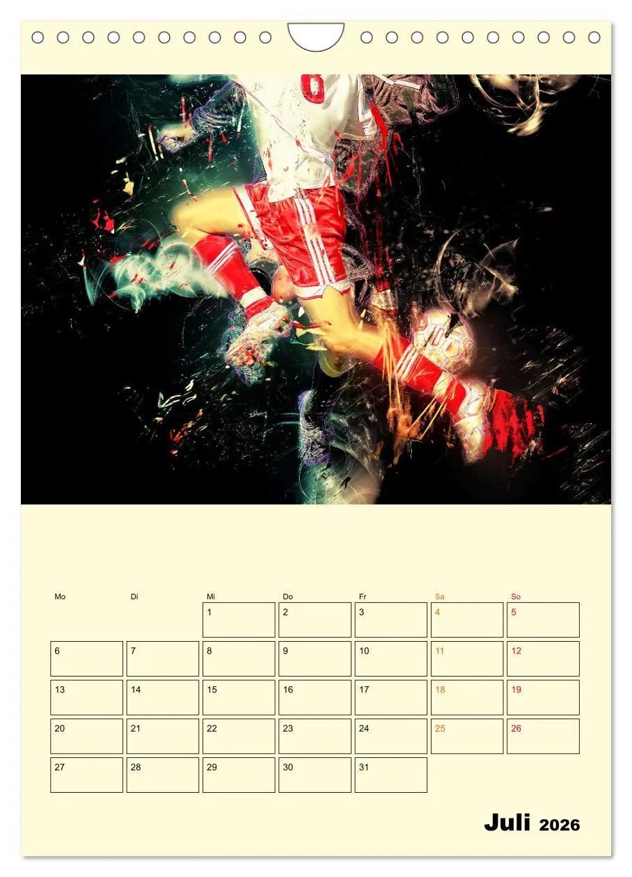 Bild: 9783516348804 | Fußball - Feuer (Wandkalender 2026 DIN A4 hoch), CALVENDO...