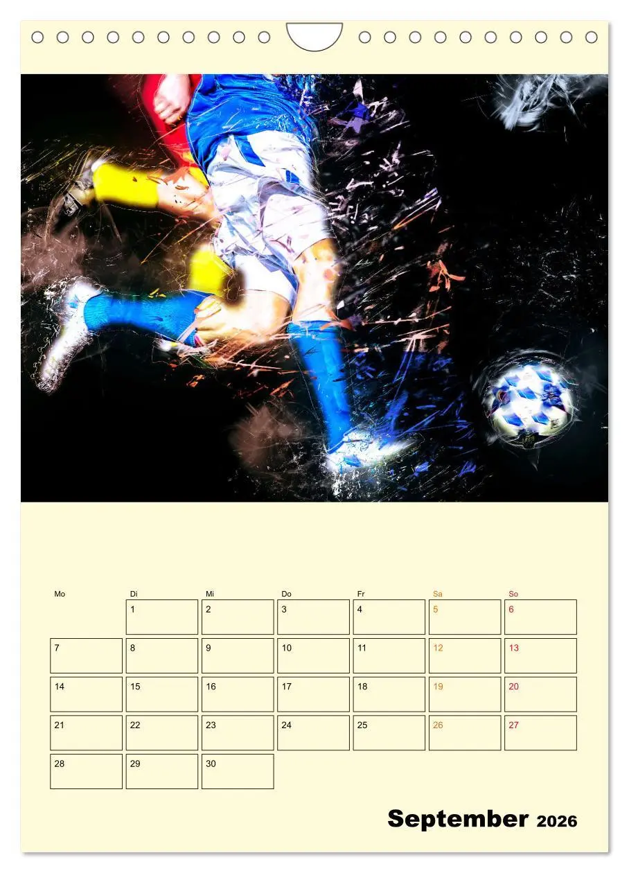 Bild: 9783516348804 | Fußball - Feuer (Wandkalender 2026 DIN A4 hoch), CALVENDO...