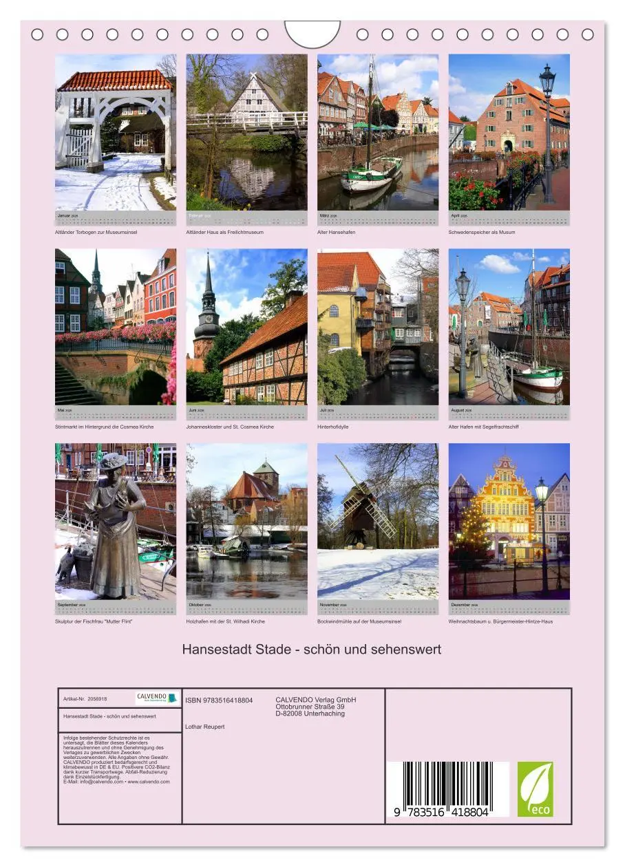 Bild: 9783516418804 | Hansestadt Stade - schön und sehenswert (Wandkalender 2026 DIN A4...