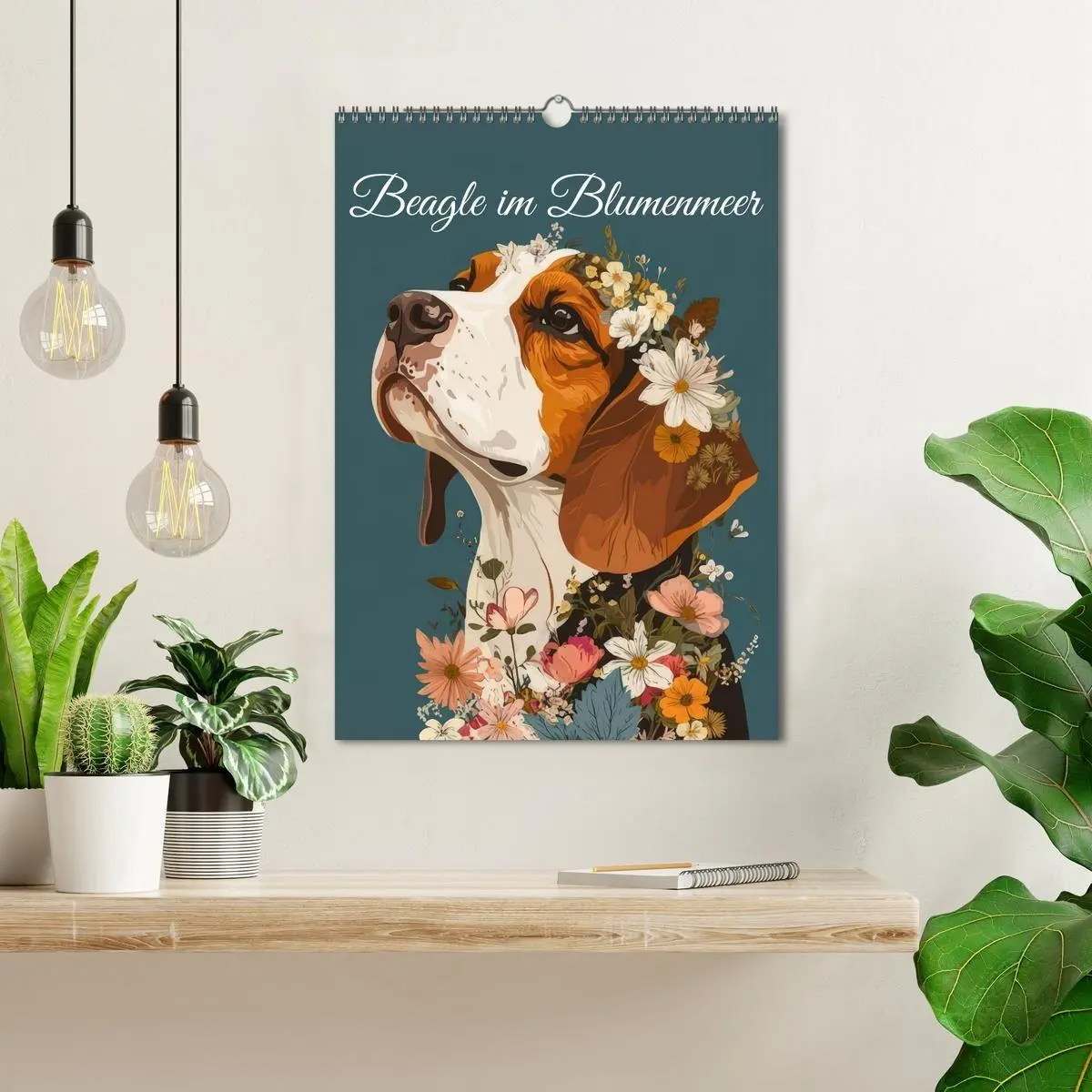 Bild: 9783516658804 | Beagle im Blumenmeer (Wandkalender 2026 DIN A3 hoch), CALVENDO...