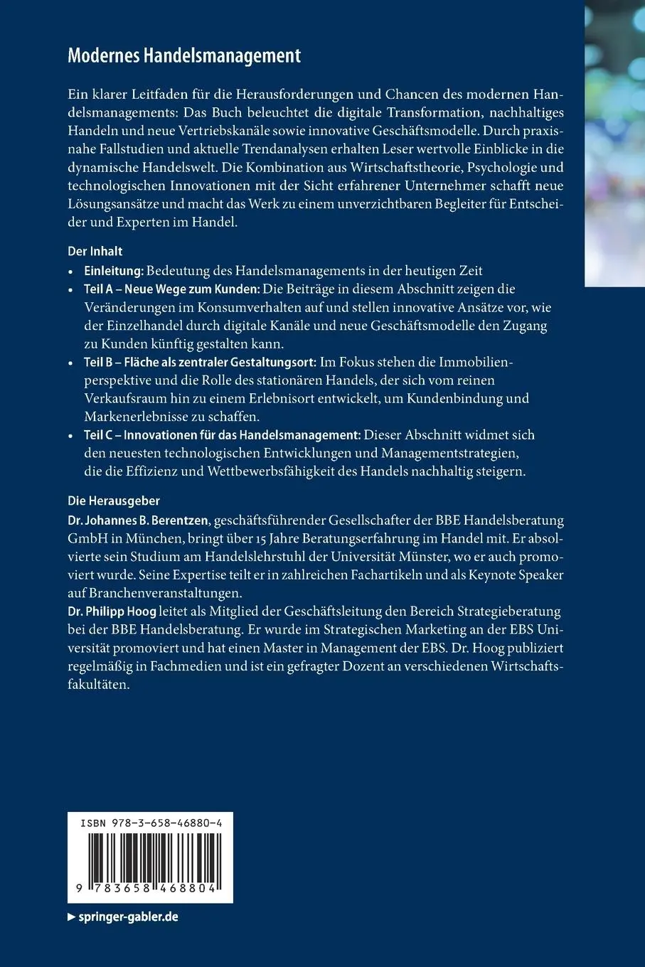 Rückseite: 9783658468804 | Modernes Handelsmanagement | Philipp Hoog (u. a.) | Taschenbuch | xi