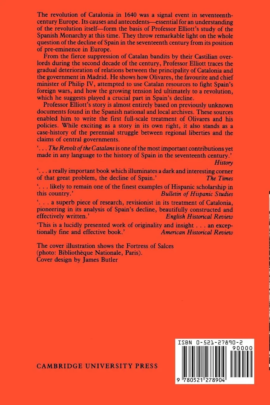 Rückseite: 9780521278904 | The Revolt of the Catalans | John Huxtable Elliott | Taschenbuch