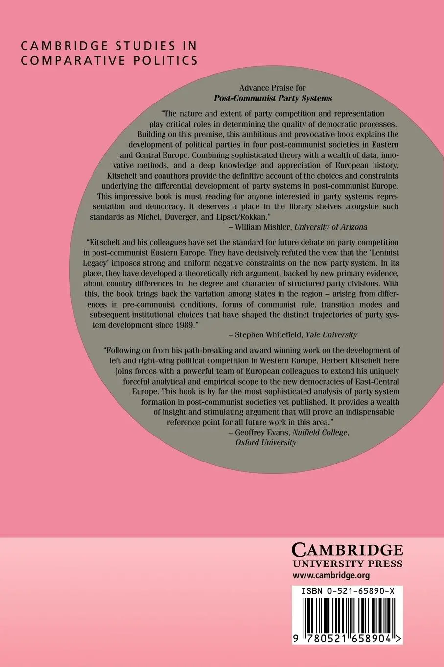 Rückseite: 9780521658904 | Post-Communist Party Systems | Herbert Kitschelt (u. a.) | Taschenbuch