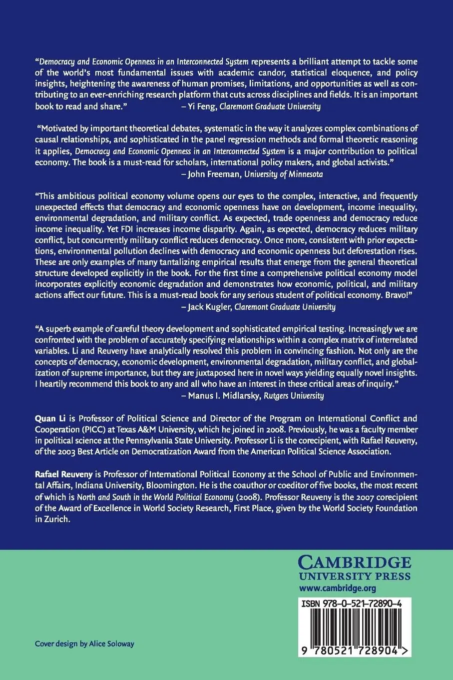 Rückseite: 9780521728904 | Democracy and Economic Openness in an Interconnected System | Buch