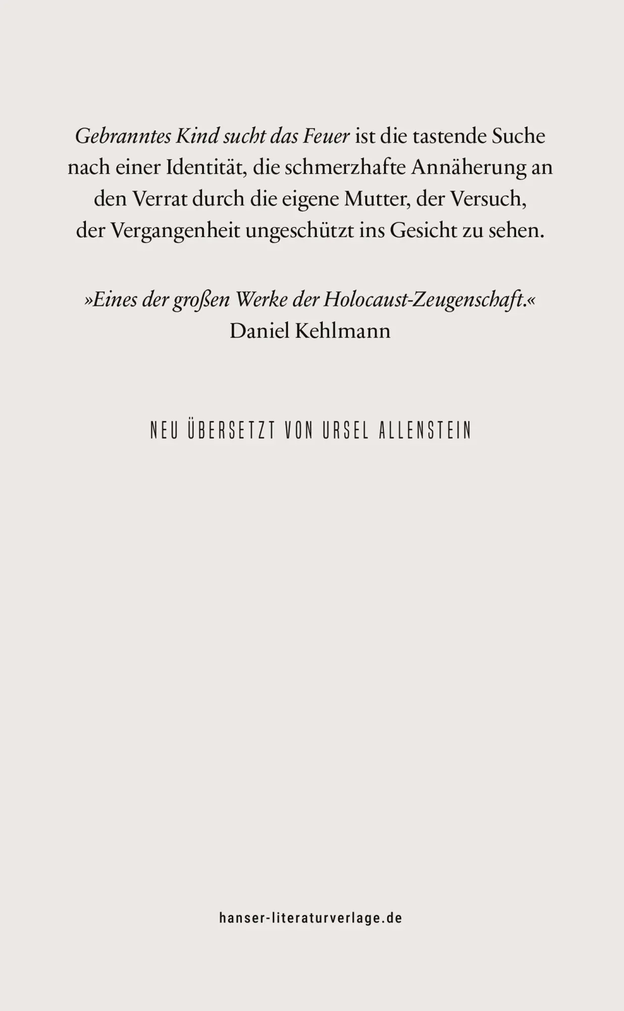 Bild: 9783446288904 | Gebranntes Kind sucht das Feuer | Roman | Cordelia Edvardson | Buch