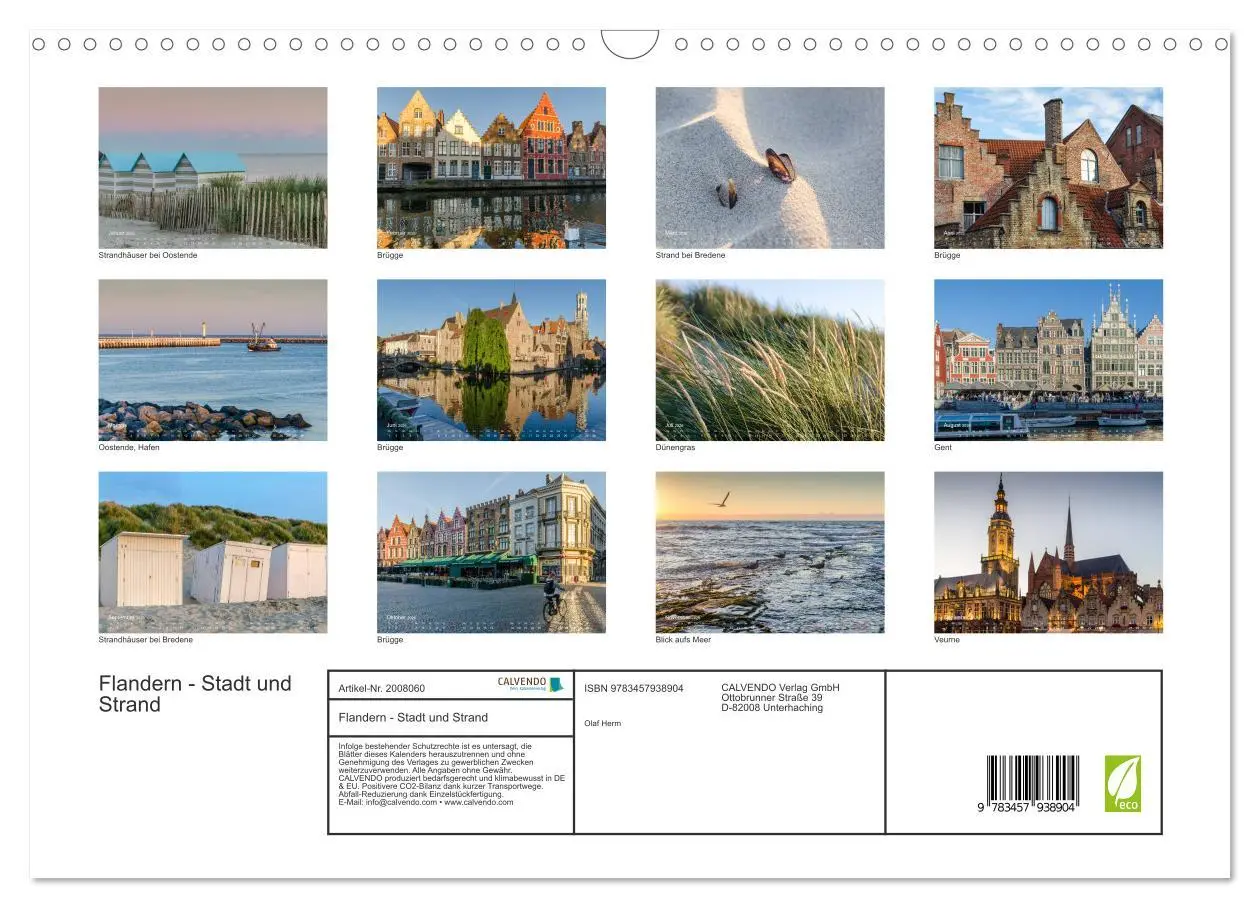 Bild: 9783457938904 | Flandern - Stadt und Strand (Wandkalender 2026 DIN A3 quer),...