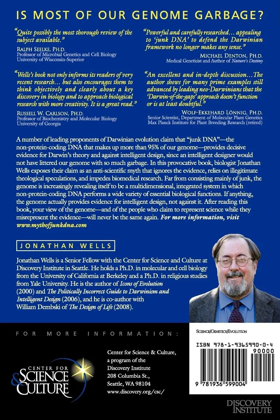 Rückseite: 9781936599004 | The Myth of Junk DNA | Jonathan Wells | Taschenbuch | Englisch | 2011