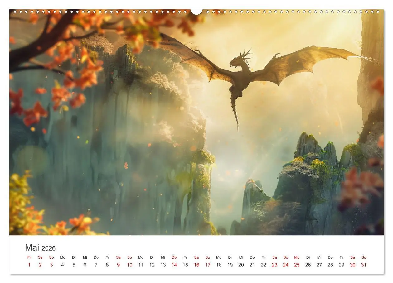 Bild: 9783457449004 | Das Jahr der Drachen (hochwertiger Premium Wandkalender 2026 DIN A2...