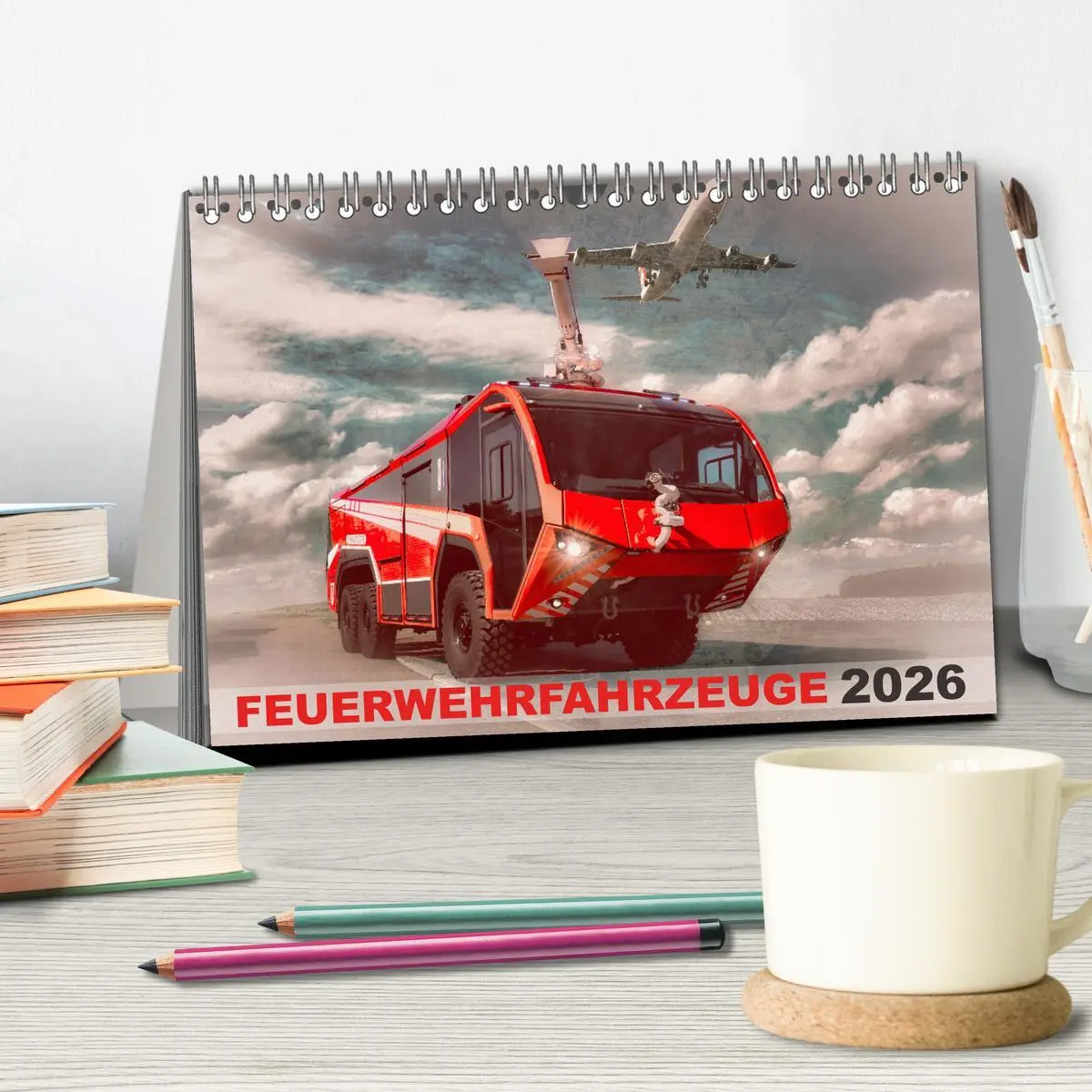 Bild: 9783457519004 | Feuerwehrfahrzeuge (Tischkalender 2026 DIN A5 quer), CALVENDO...