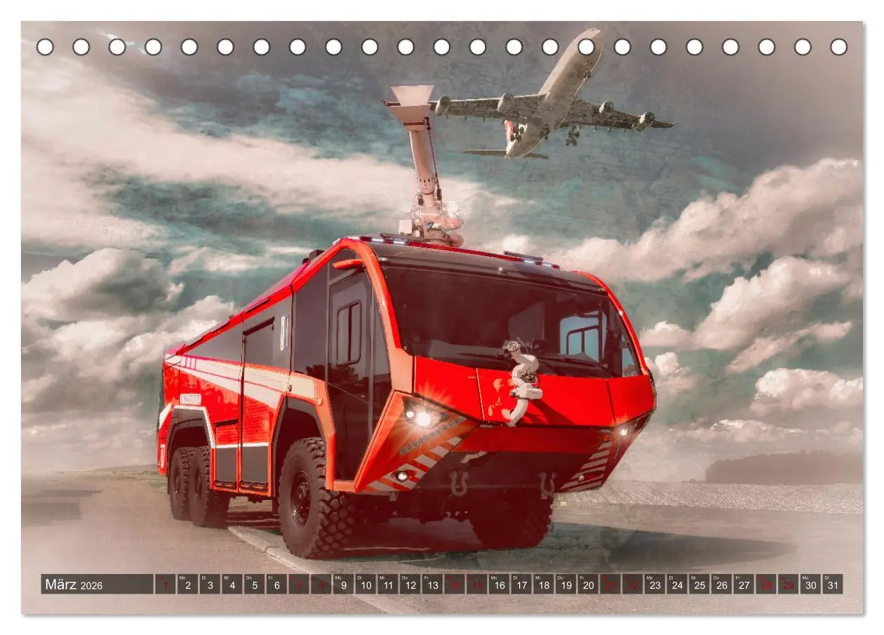 Bild: 9783457519004 | Feuerwehrfahrzeuge (Tischkalender 2026 DIN A5 quer), CALVENDO...