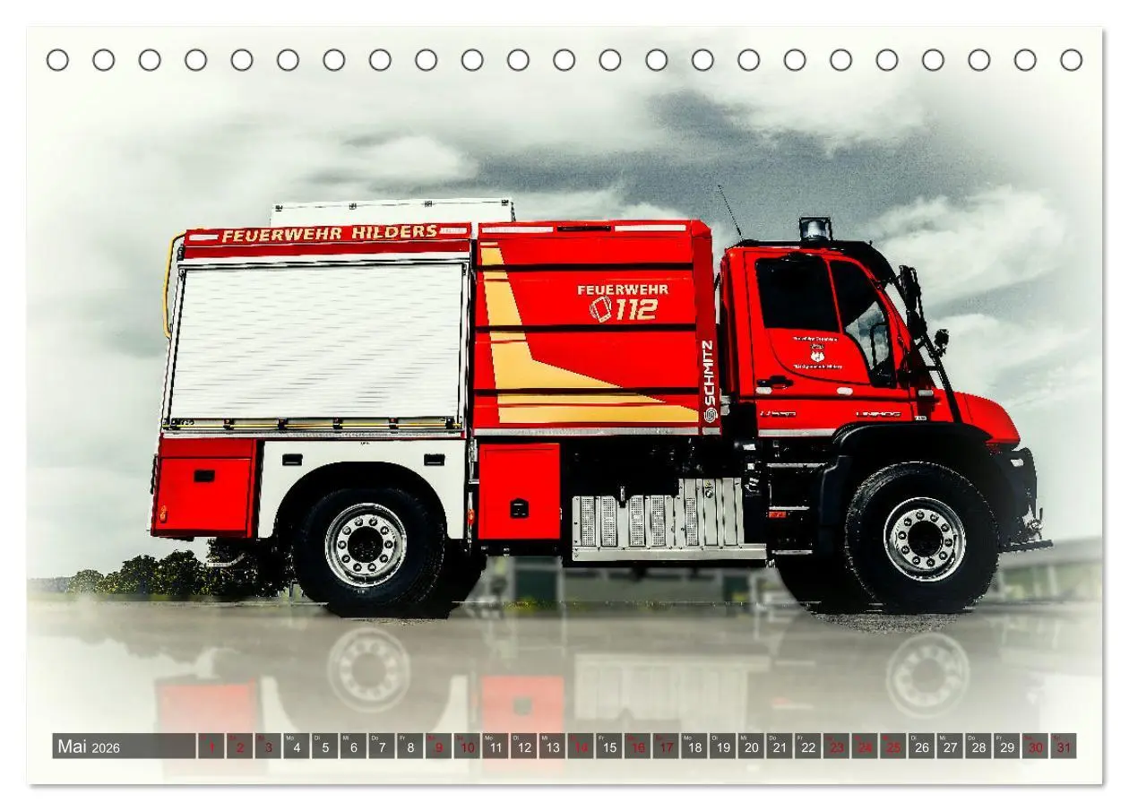 Bild: 9783457519004 | Feuerwehrfahrzeuge (Tischkalender 2026 DIN A5 quer), CALVENDO...
