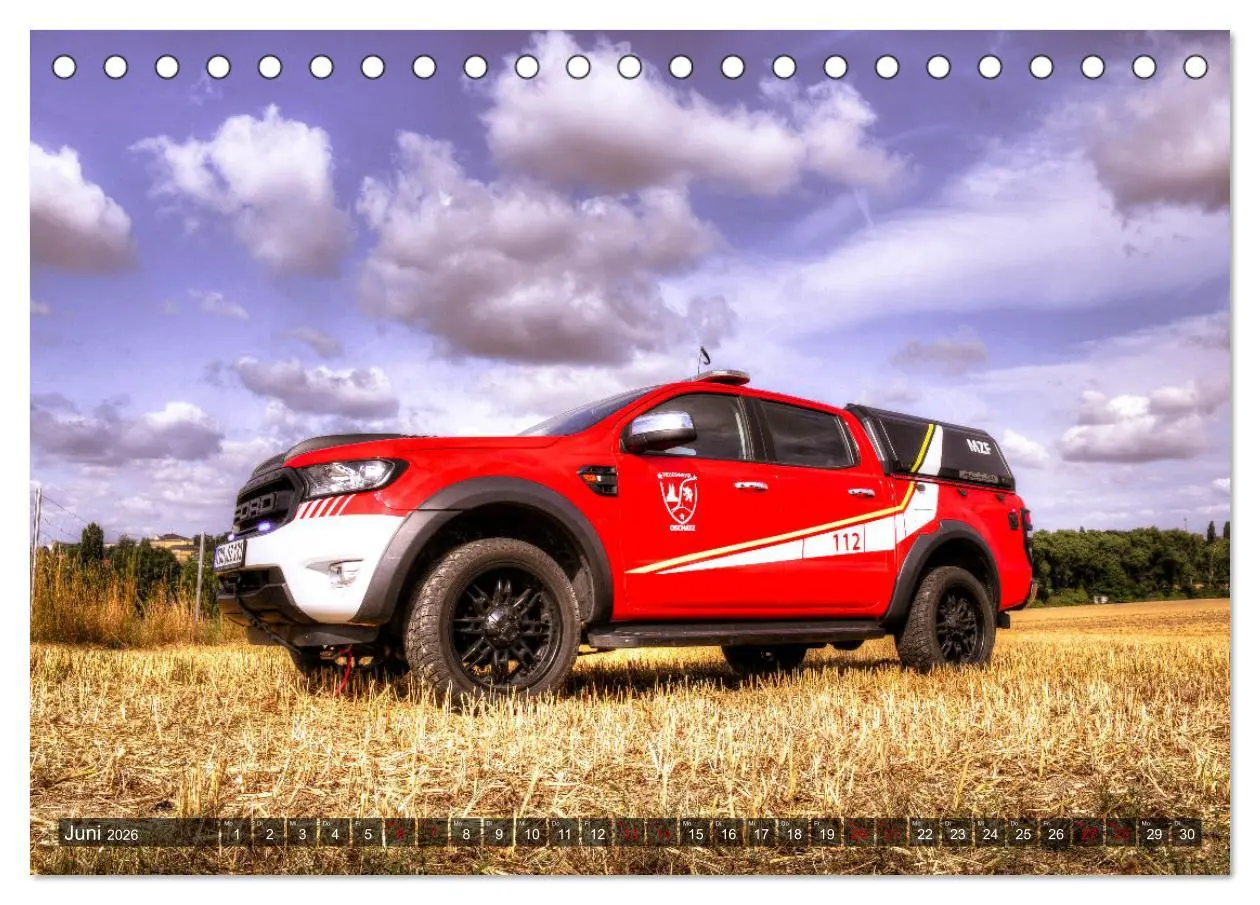 Bild: 9783457519004 | Feuerwehrfahrzeuge (Tischkalender 2026 DIN A5 quer), CALVENDO...