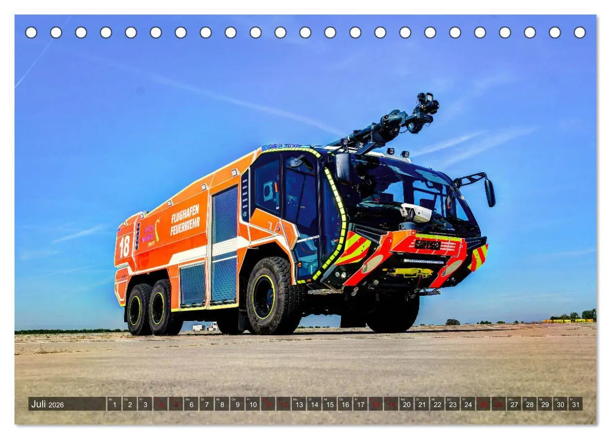 Bild: 9783457519004 | Feuerwehrfahrzeuge (Tischkalender 2026 DIN A5 quer), CALVENDO...
