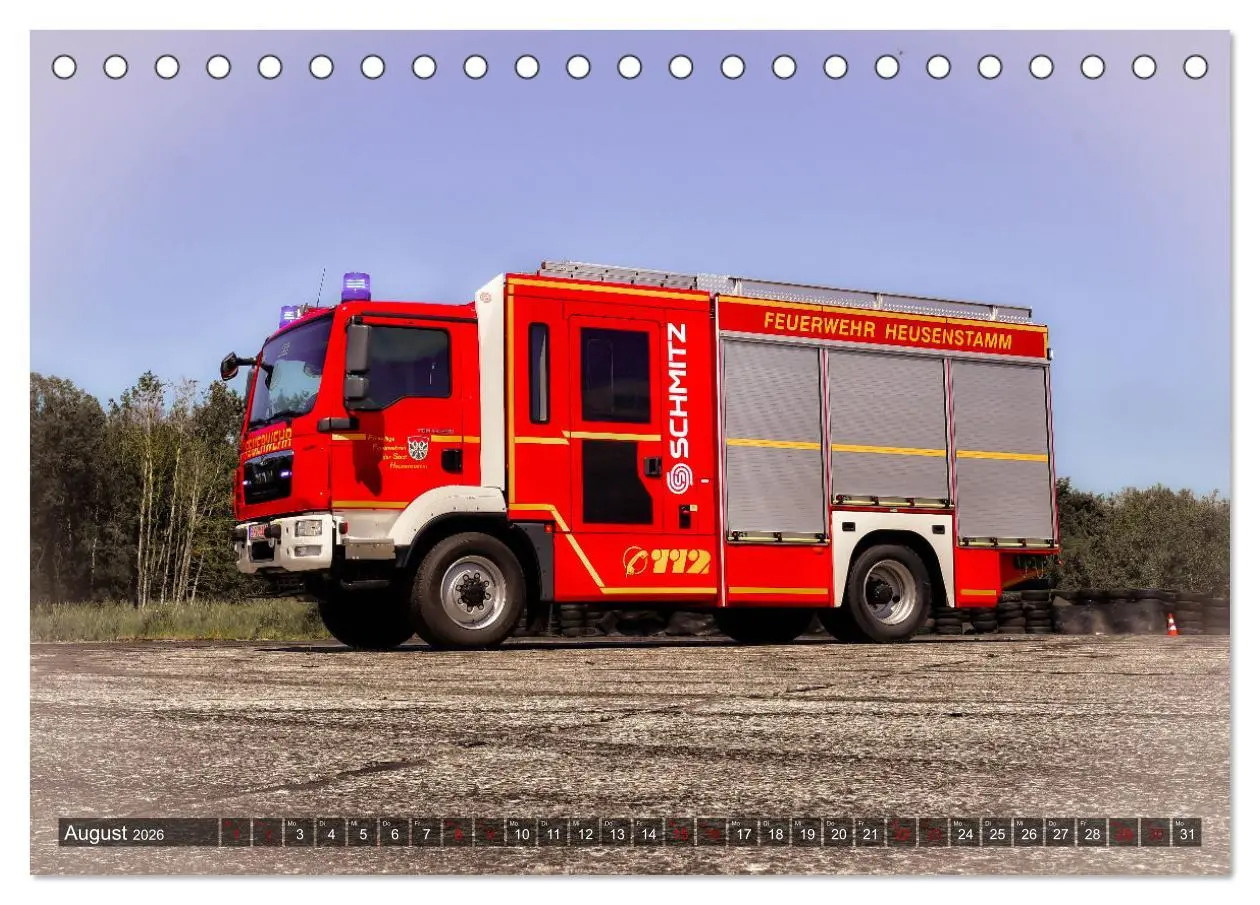 Bild: 9783457519004 | Feuerwehrfahrzeuge (Tischkalender 2026 DIN A5 quer), CALVENDO...
