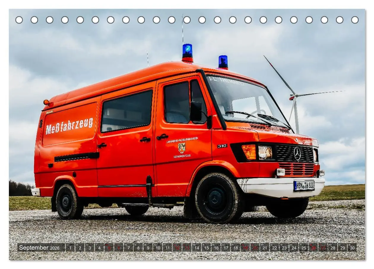 Bild: 9783457519004 | Feuerwehrfahrzeuge (Tischkalender 2026 DIN A5 quer), CALVENDO...