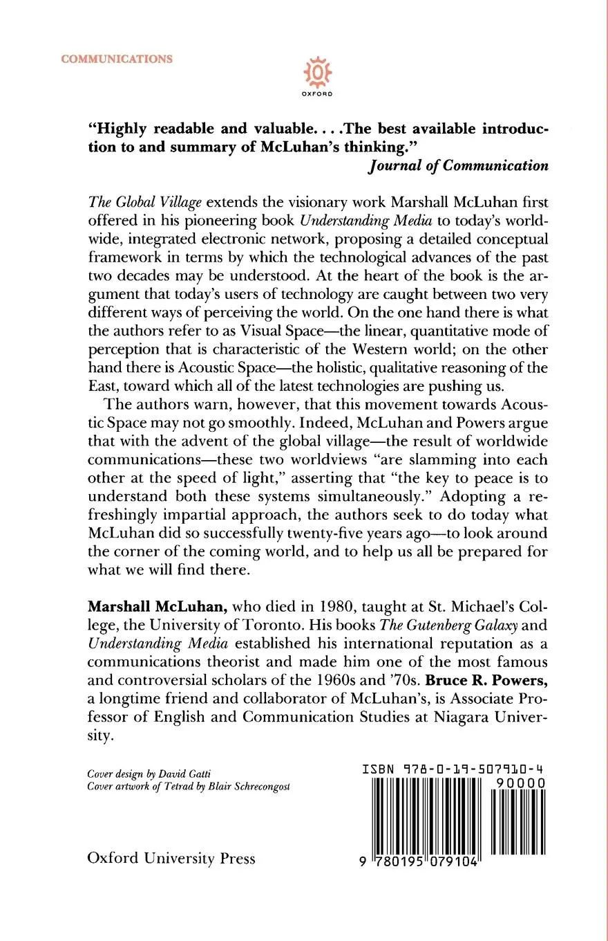 Rückseite: 9780195079104 | The Global Village | Marshall McLuhan | Taschenbuch | Englisch | 1992