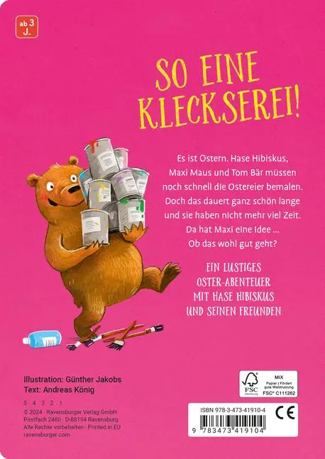 Bild: 9783473419104 | Hase Hibiskus und die Oster-Kleckserei | Andreas König | Buch | 26 S.