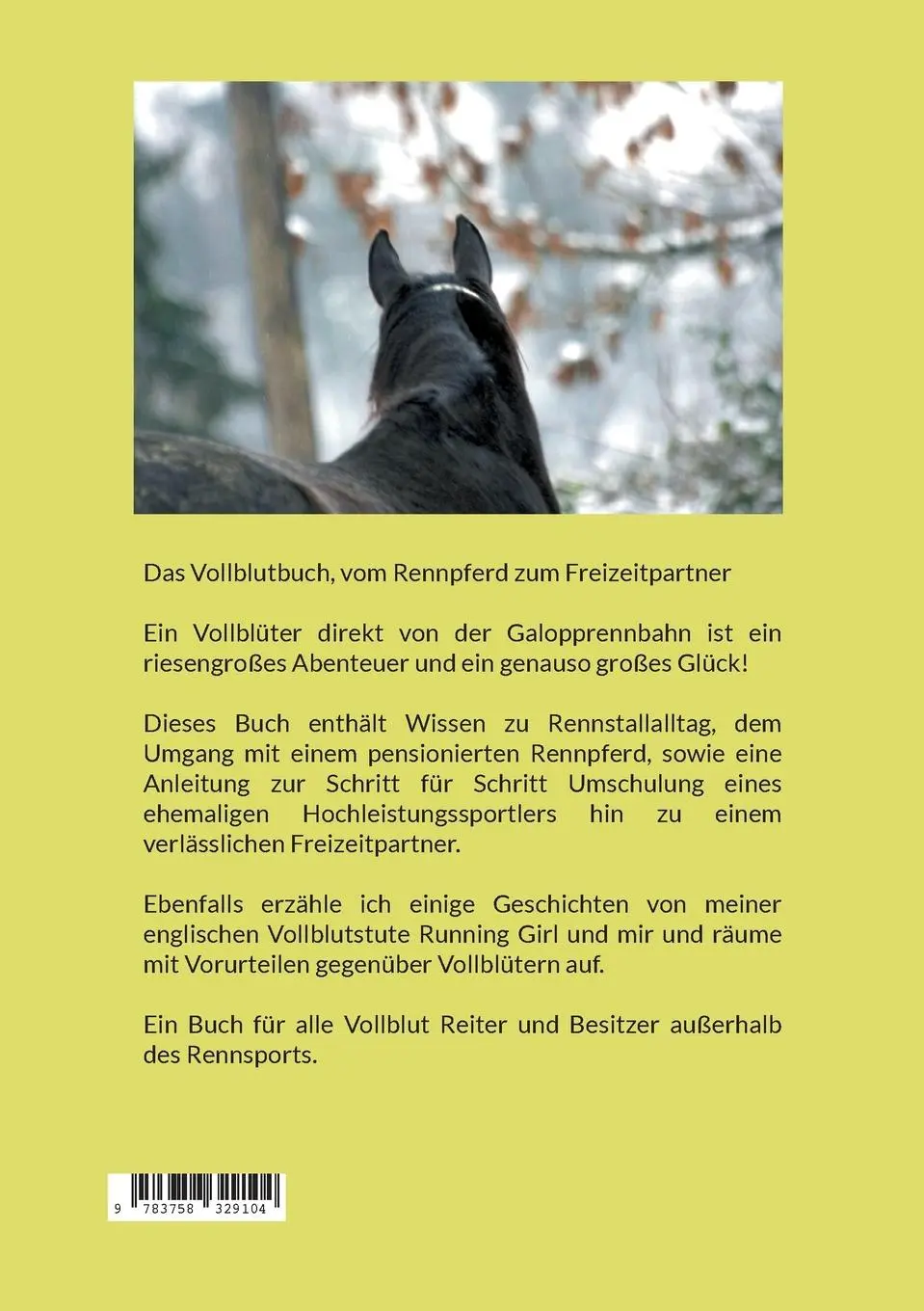Rückseite: 9783758329104 | Das Vollblutbuch | Vom Rennpferd zum Freizeitpartner | Lena Steinberg