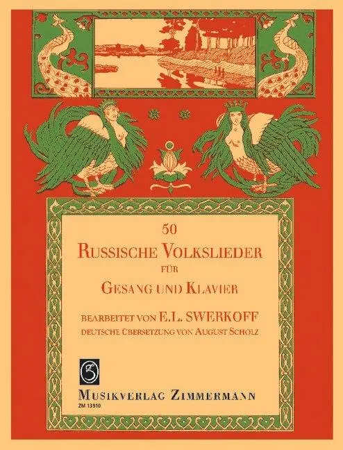 Cover: 9790010139104 | 50 Russische Volkslieder | Gesang und Klavier. | Eugen L. Swerkoff