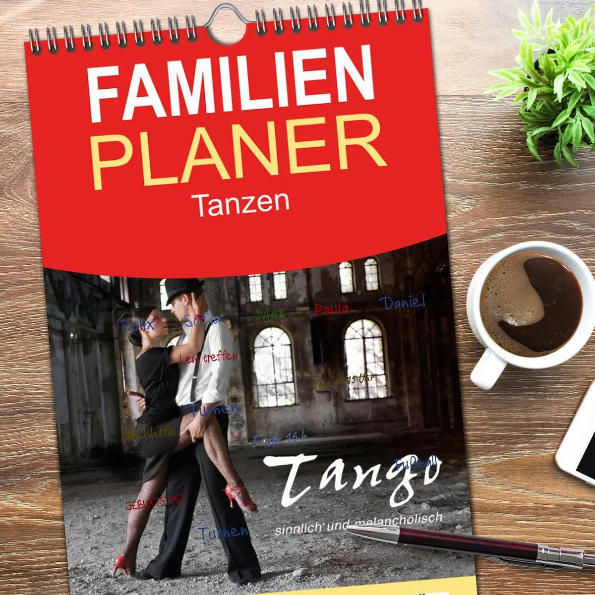 Bild: 9783516519204 | Familienplaner 2026 - Tango - sinnlich und melancholisch mit 5...