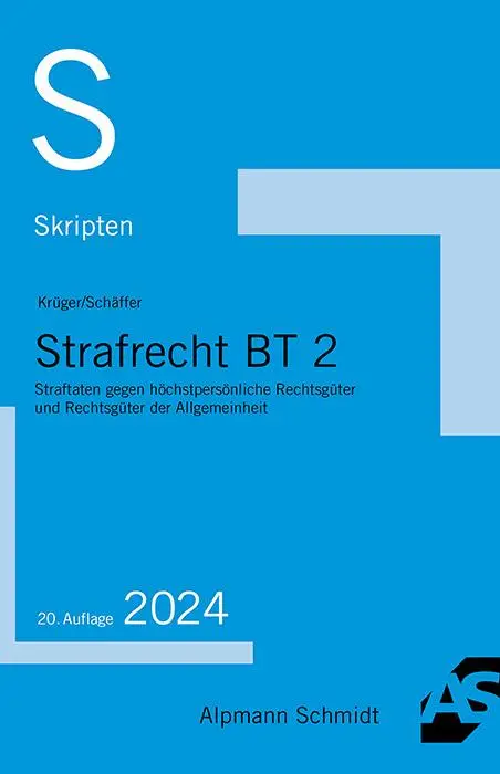 Cover: 9783867529204 | Skript Strafrecht BT 2 | Rolf Krüger (u. a.) | Taschenbuch | 387 S.