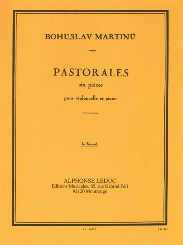 Cover: 9790046249204 | 6 Pastorales H190 | Bohuslav Martinu | Buch | Alphonse Leduc