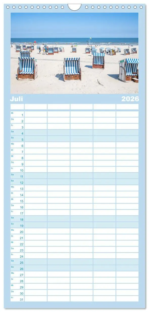 Bild: 9783516509304 | Familienplaner 2026 - Sommer auf Norderney mit 5 Spalten...