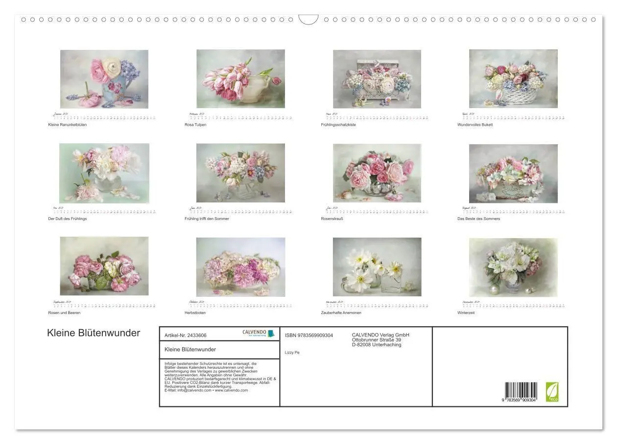 Bild: 9783569909304 | Kleine Blütenwunder (Wandkalender 2027 DIN A2 quer), CALVENDO...