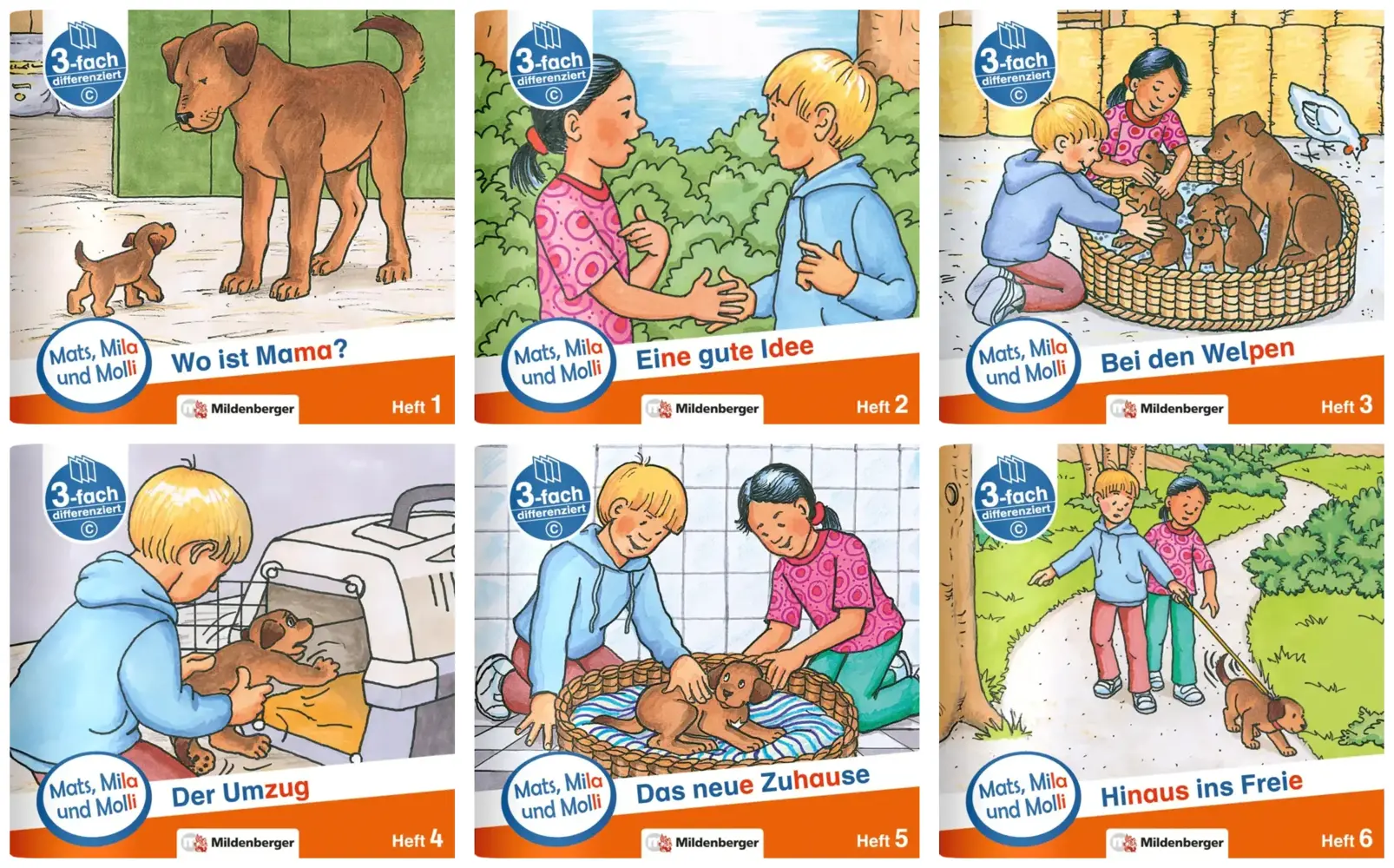 Cover: 9783619019304 | Paket - Mats, Mila und Molli - Heft 1-6, Schwierigkeitsstufe C. H.1-6