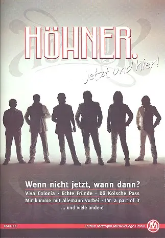 Cover: 9790501639304 | Höhner: Jetzt und hier für Klavier/Gesang/Gitarre Songbook