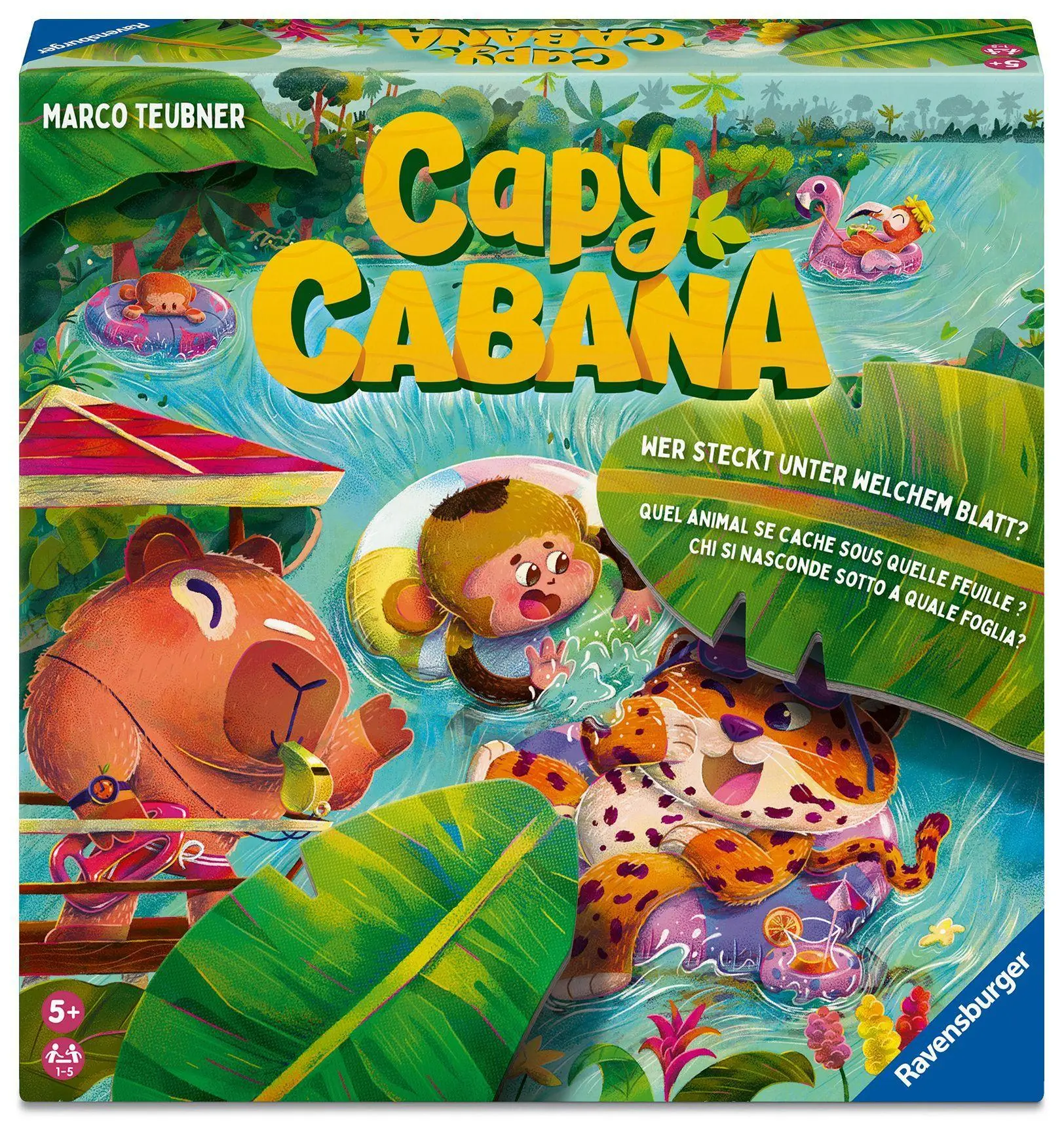 Cover: 4005556249404 | Capy Cabana - Kinderspiel ab 5 Jahre | Wer steckt unter welchem Blatt?