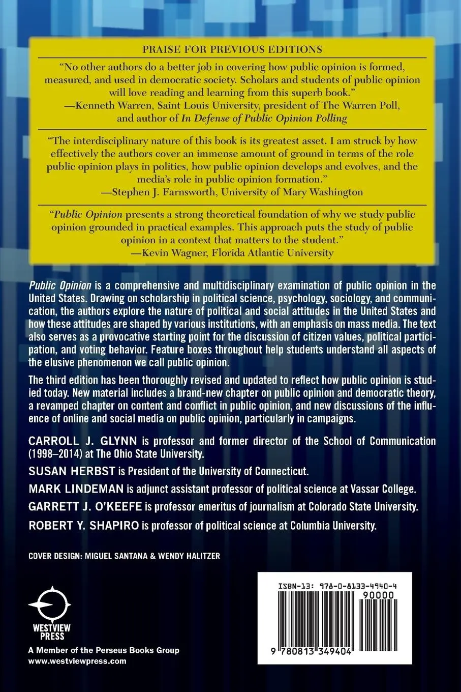 Rückseite: 9780813349404 | Public Opinion | Carroll J. Glynn (u. a.) | Taschenbuch | Englisch