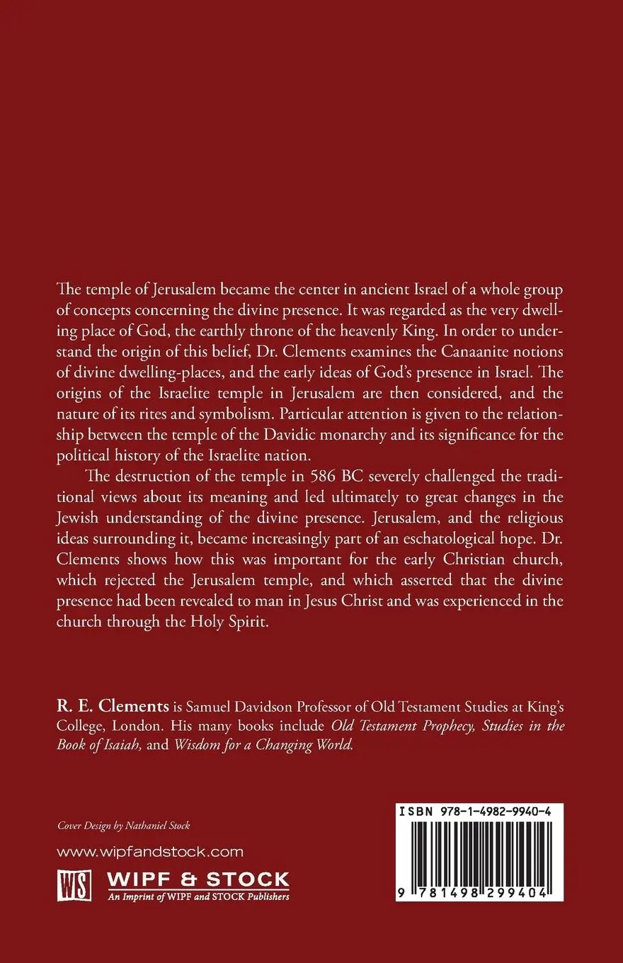 Rückseite: 9781498299404 | God and Temple | Ronald Ernest Clements | Taschenbuch | Englisch